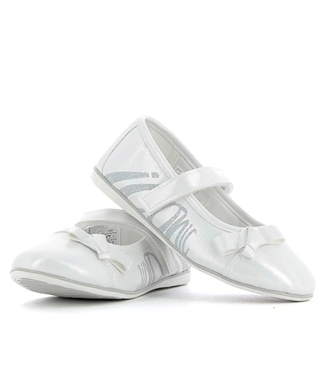 Ballerine argento con velcro