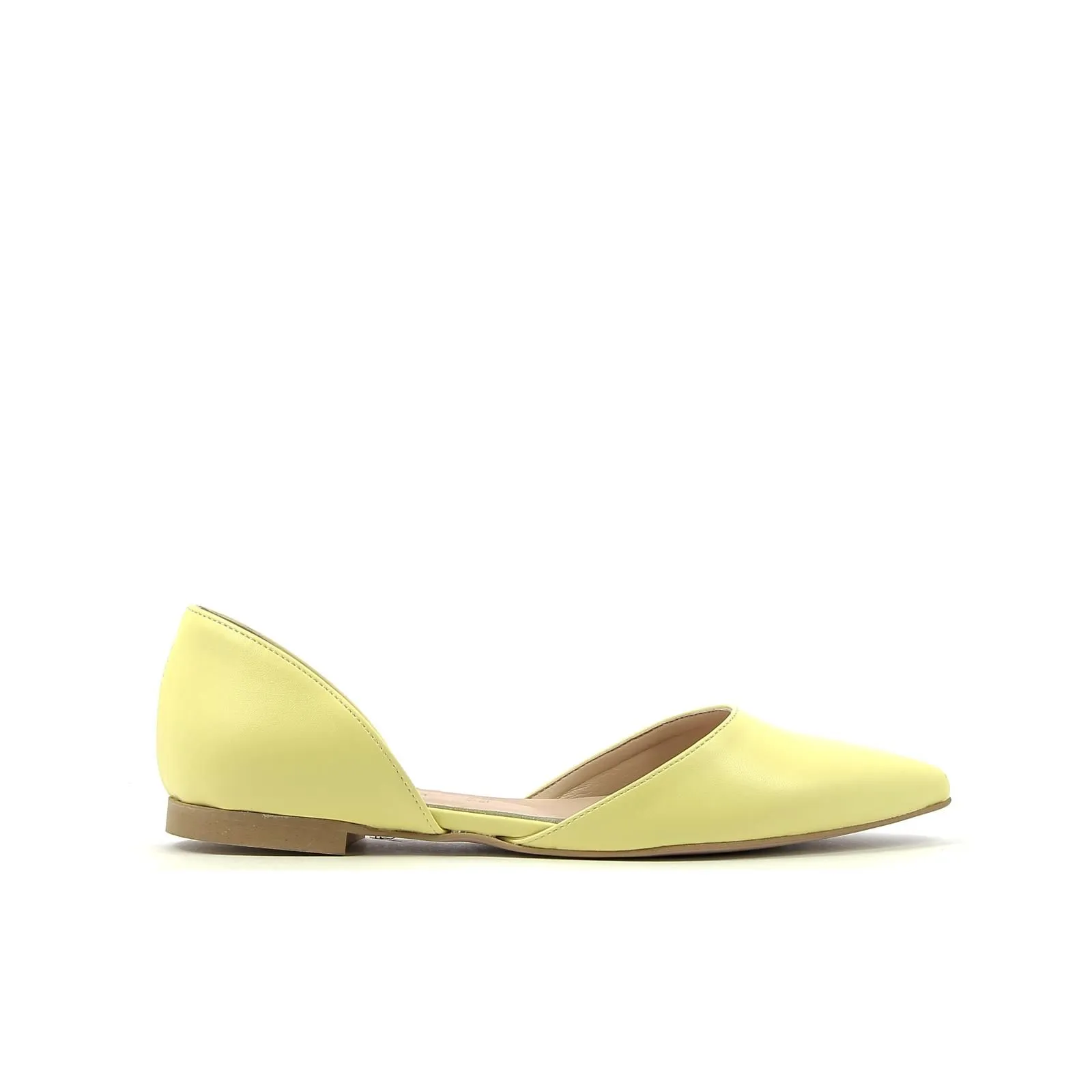 Ballerine gialle con punta sfilata