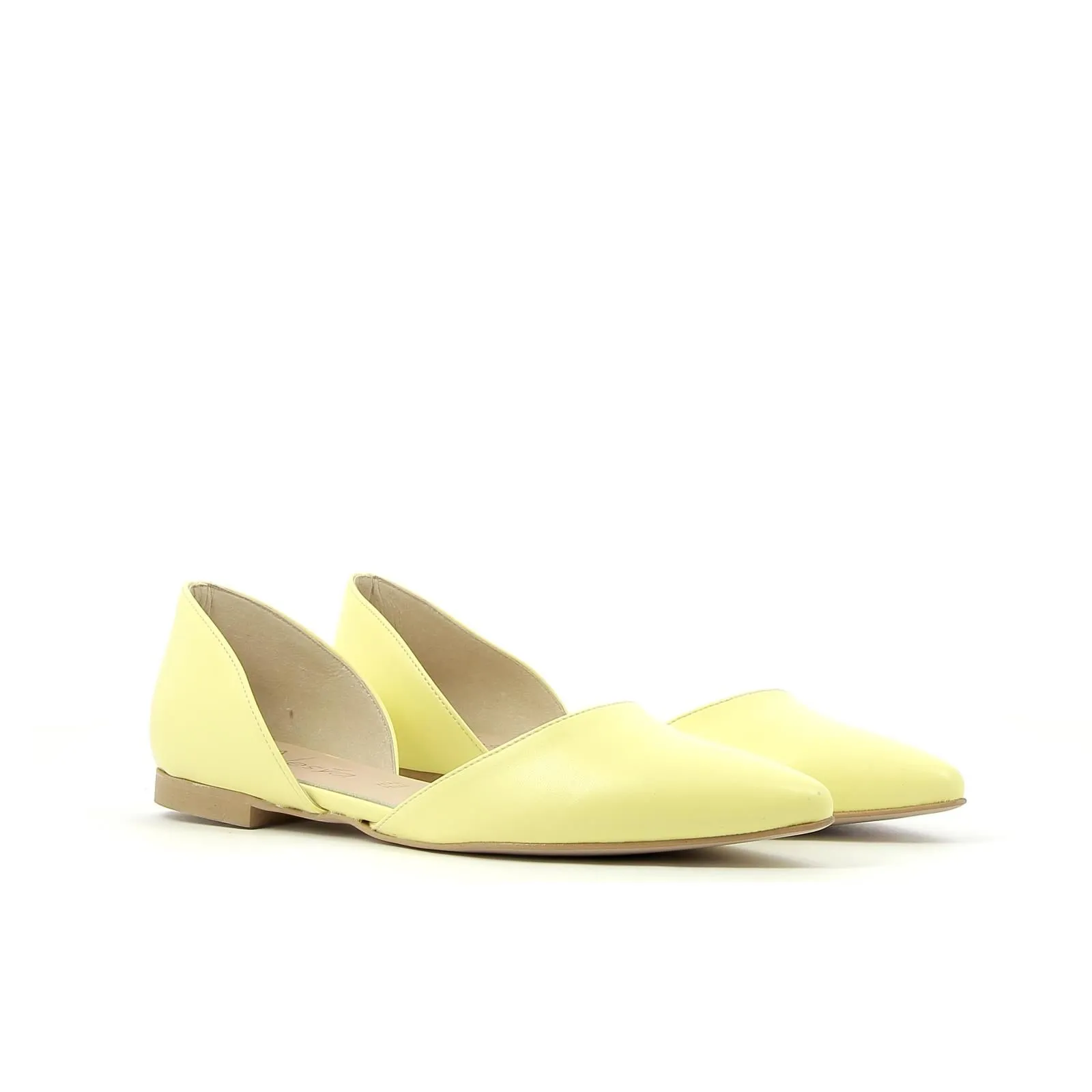 Ballerine gialle con punta sfilata