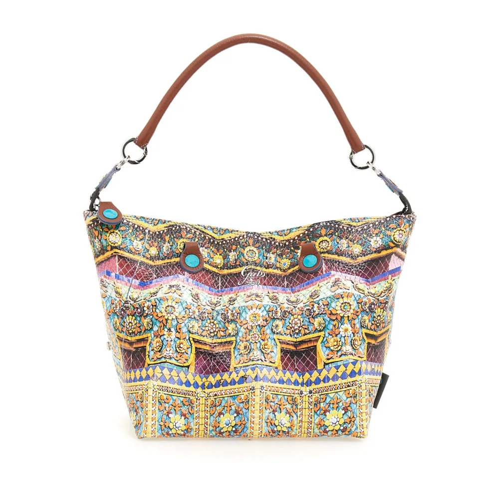 Borsa Donna a Mano con Tracolla GABS G3 PLUS Holiday in Pelle stampa Tempio Bangkok Medium