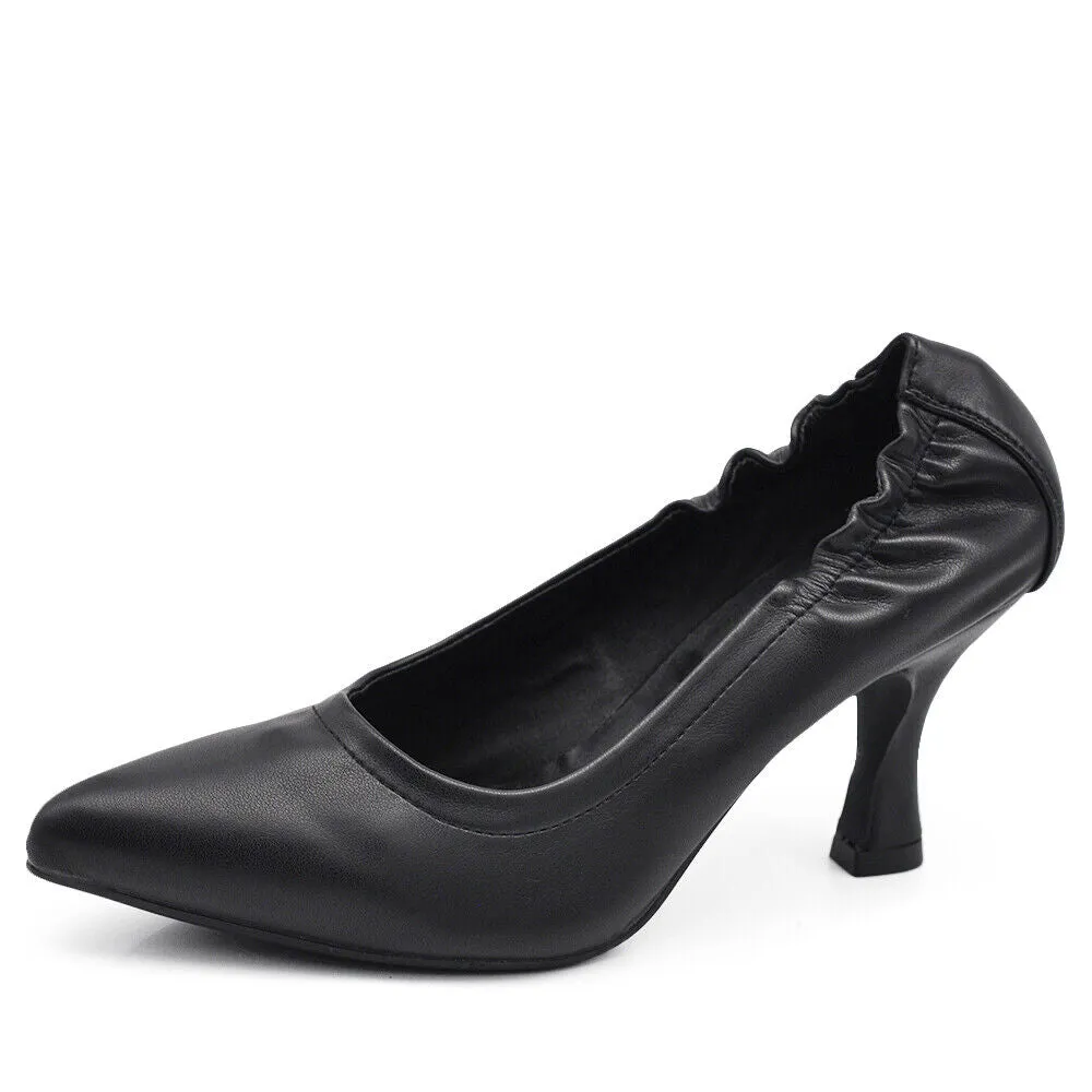 Décolleté Scarpe Da Donna Con Tacco Cerimonia Sposa Elasticizzato 7.5cm MP413-11